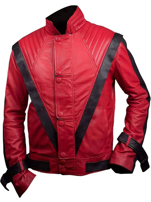 Men's Red and Black Thriller Jacket