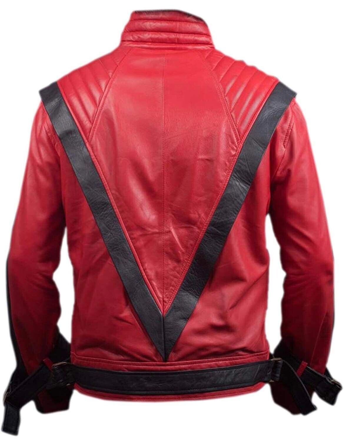 Men's Red and Black Thriller Jacket