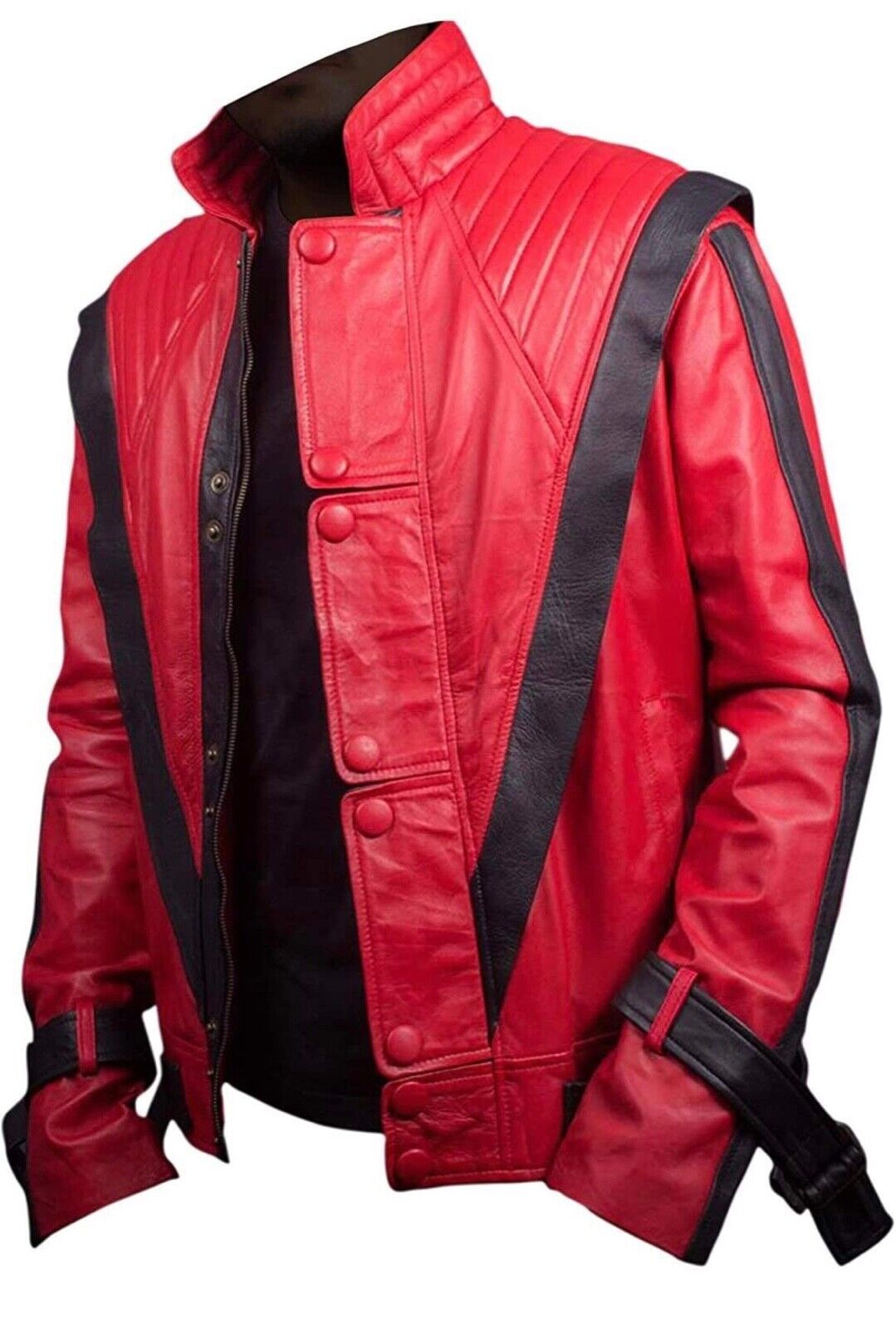 Men's Red and Black Thriller Jacket