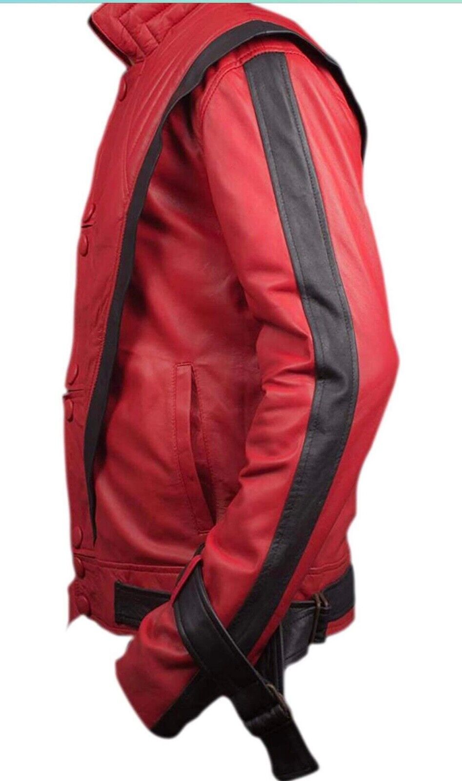 Men's Red and Black Thriller Jacket